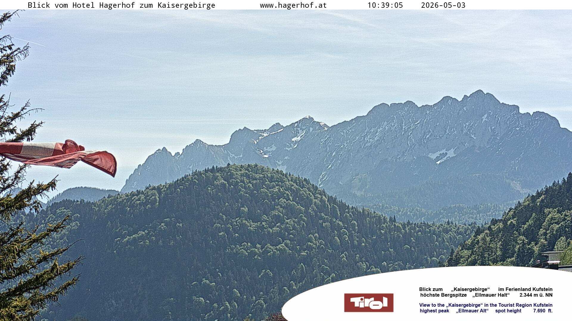 Archiv Foto Webcam Blick aufs Kaisergebirge