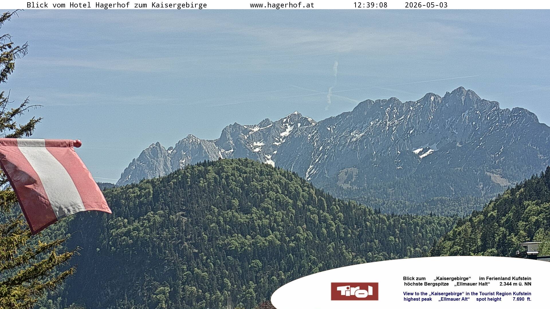 Archiv Foto Webcam Blick aufs Kaisergebirge
