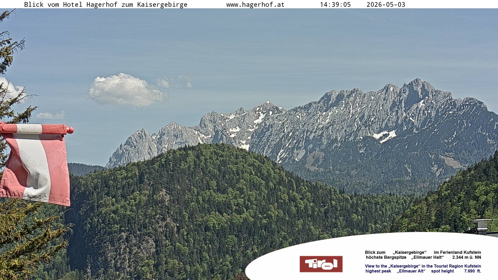 Archiv Foto Webcam Blick aufs Kaisergebirge
