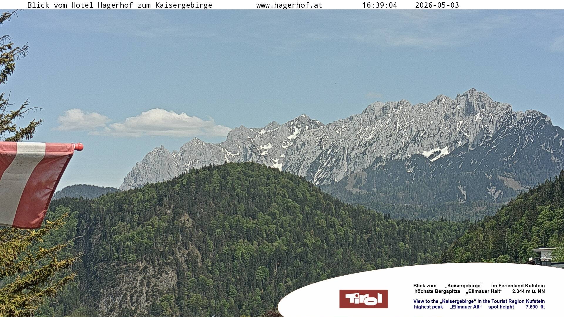 Archiv Foto Webcam Blick aufs Kaisergebirge
