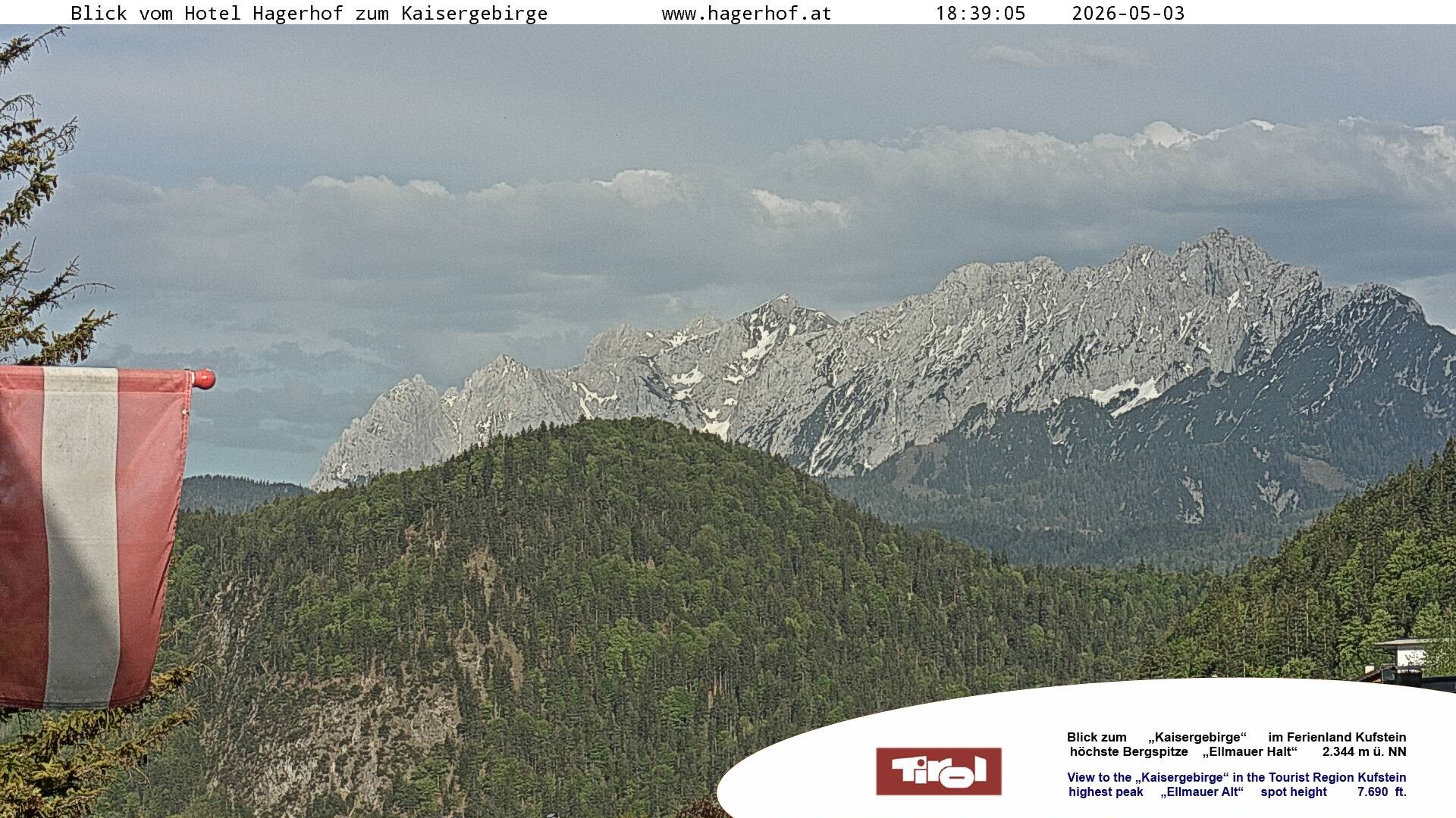 Archiv Foto Webcam Blick aufs Kaisergebirge