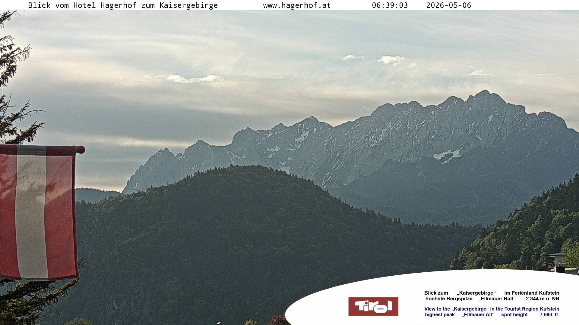 Archiv Foto Webcam Blick aufs Kaisergebirge