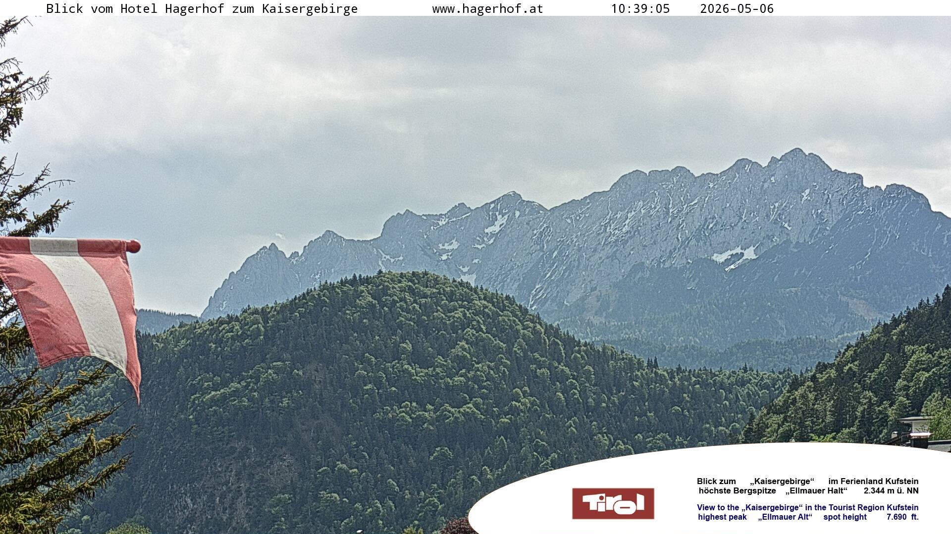 Archiv Foto Webcam Blick aufs Kaisergebirge
