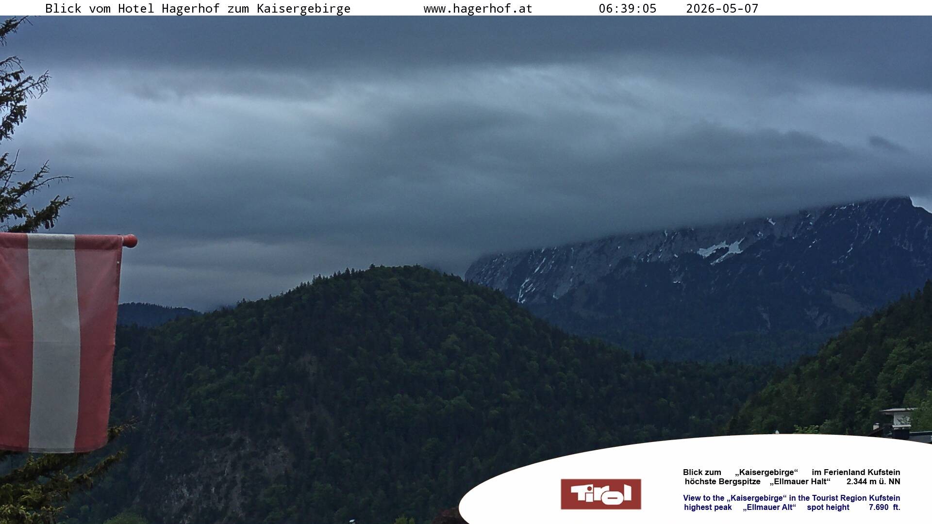 Archiv Foto Webcam Blick aufs Kaisergebirge