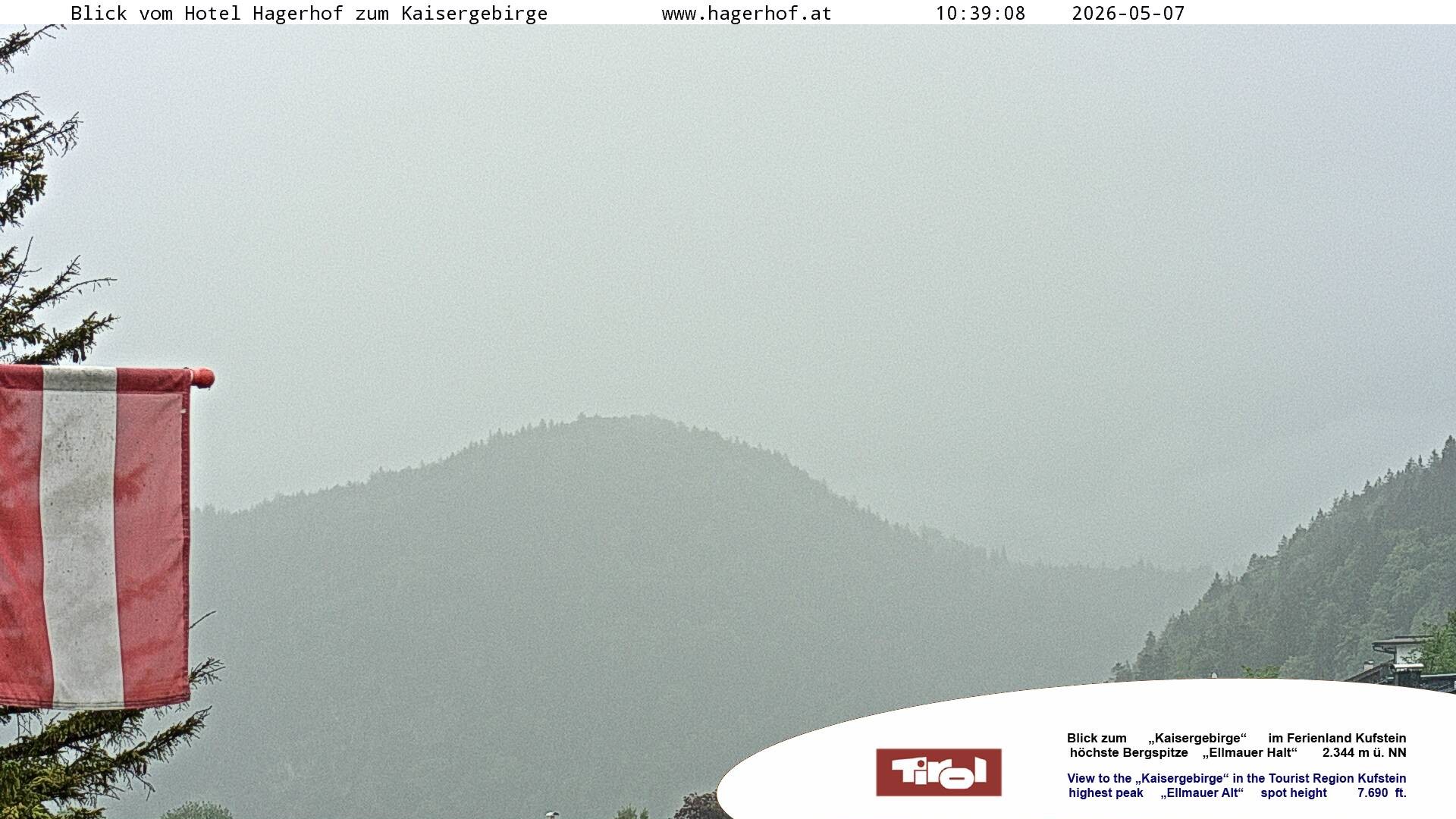 Archiv Foto Webcam Blick aufs Kaisergebirge