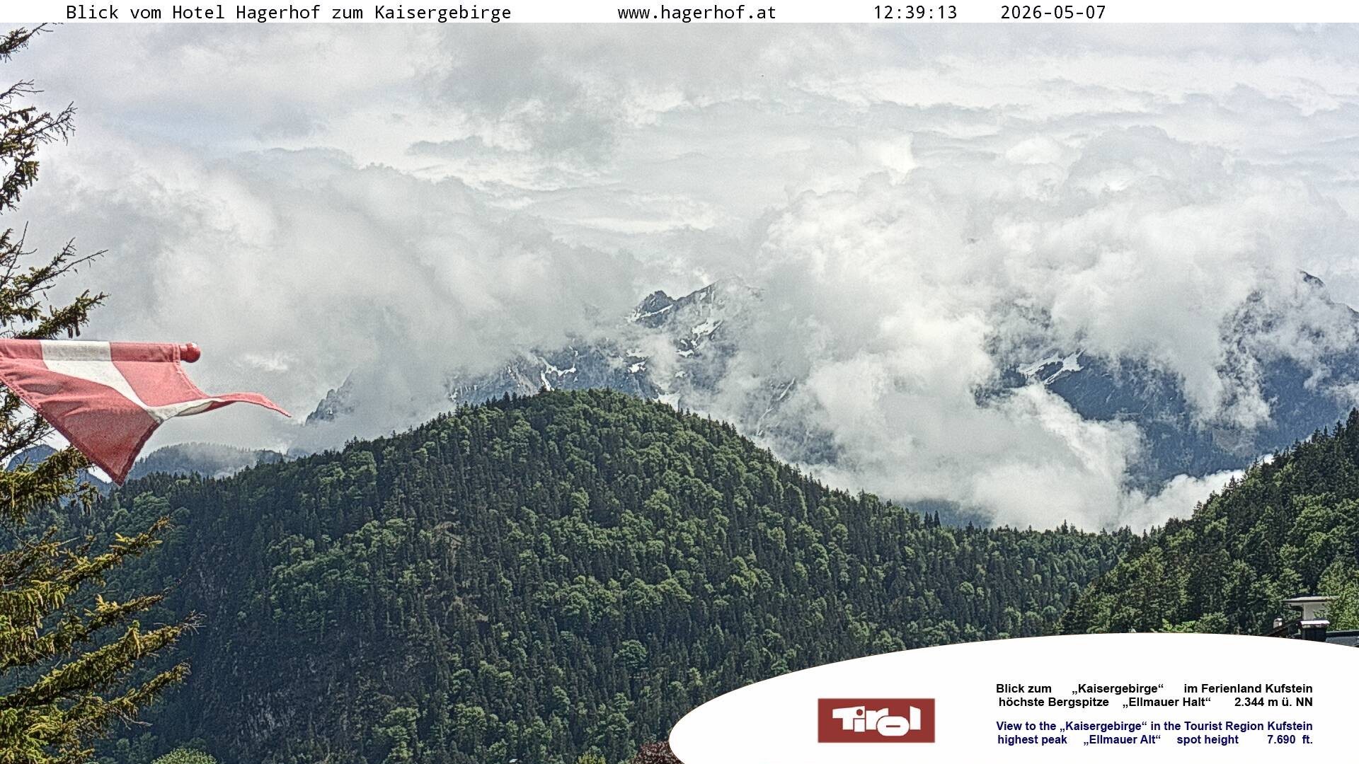 Archiv Foto Webcam Blick aufs Kaisergebirge