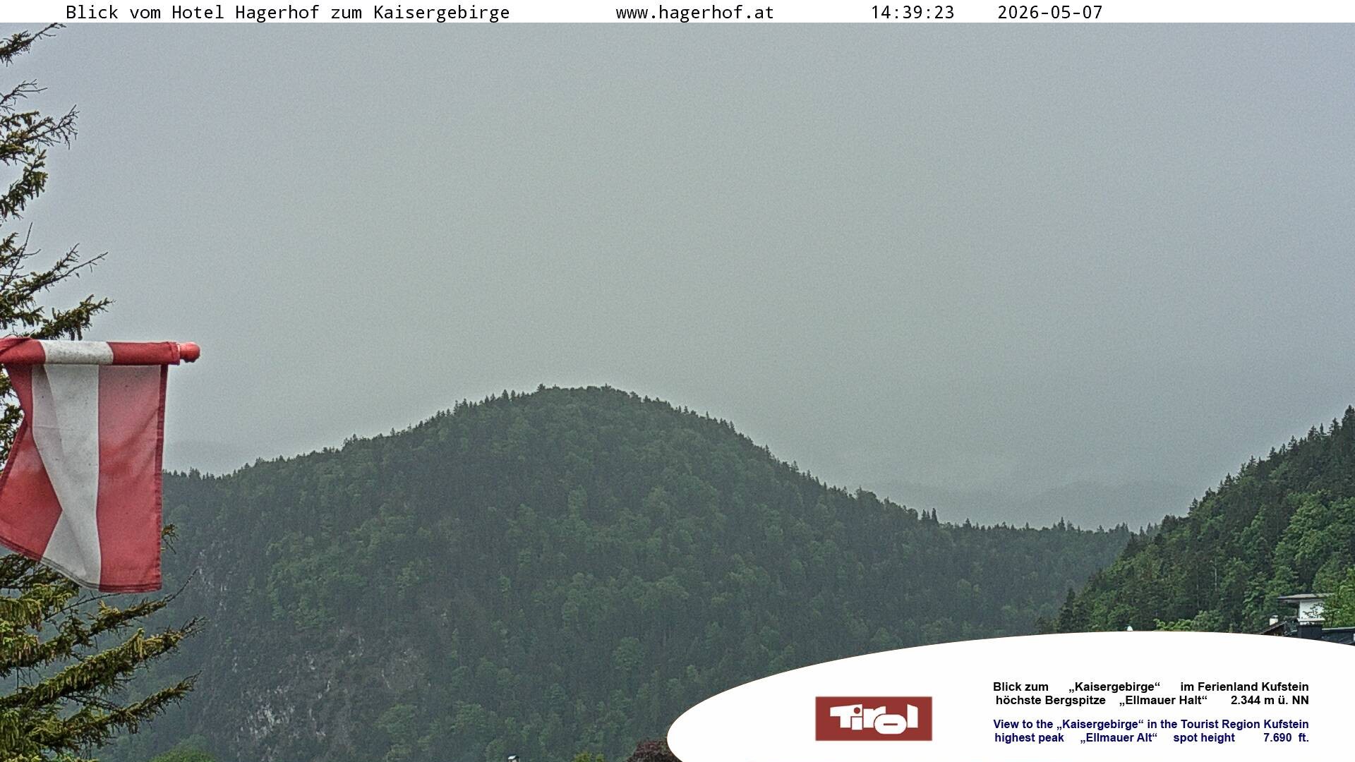 Archiv Foto Webcam Blick aufs Kaisergebirge