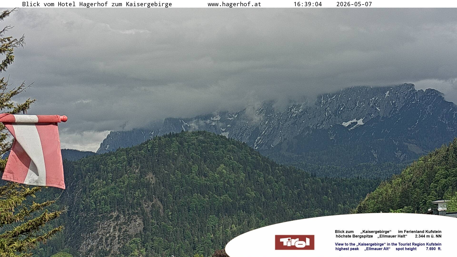 Archiv Foto Webcam Blick aufs Kaisergebirge