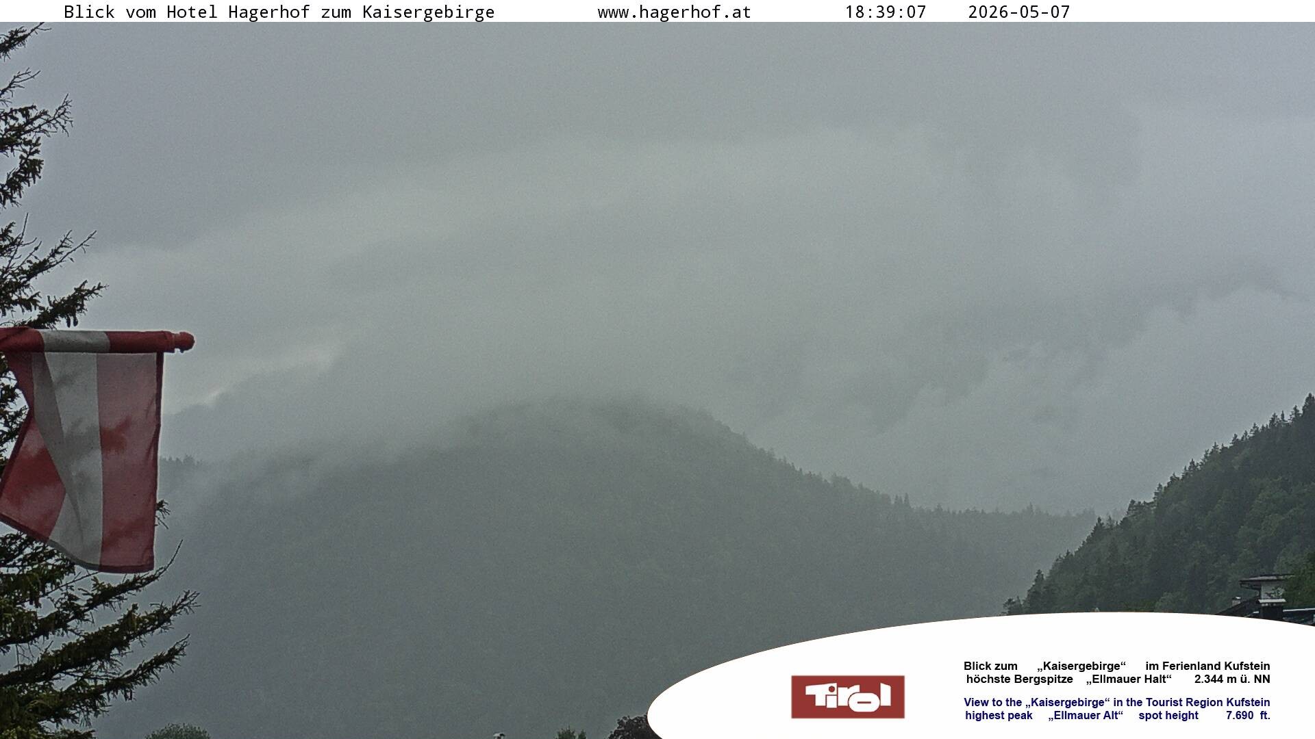 Archiv Foto Webcam Blick aufs Kaisergebirge
