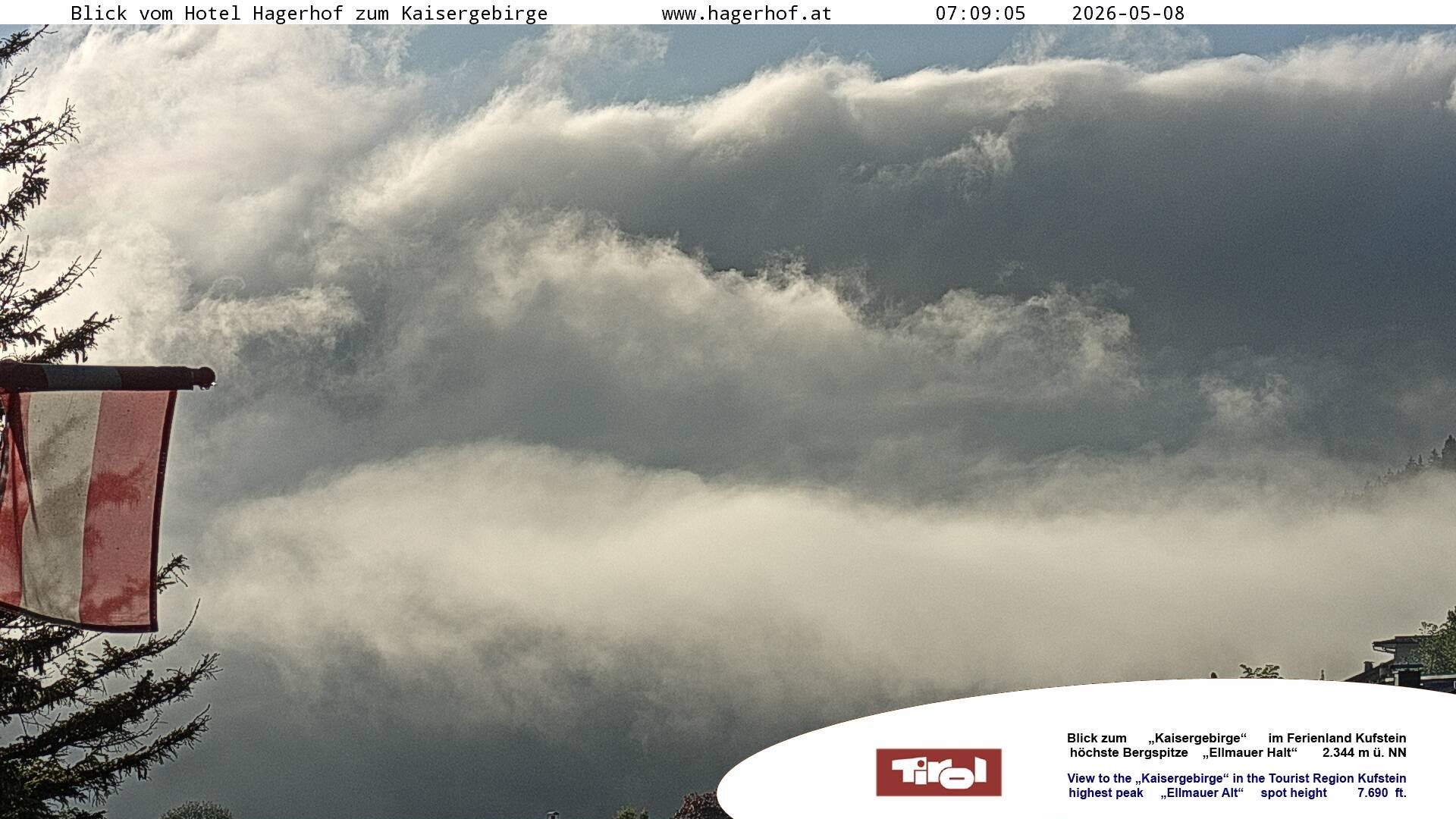 Archiv Foto Webcam Blick aufs Kaisergebirge