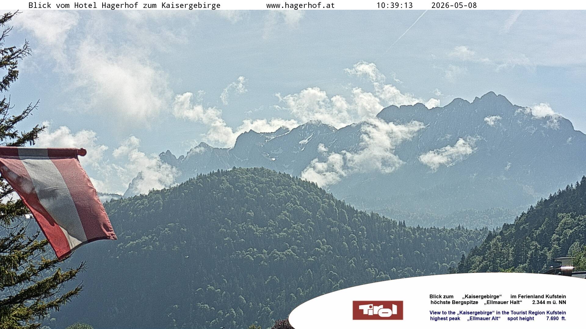 Archiv Foto Webcam Blick aufs Kaisergebirge