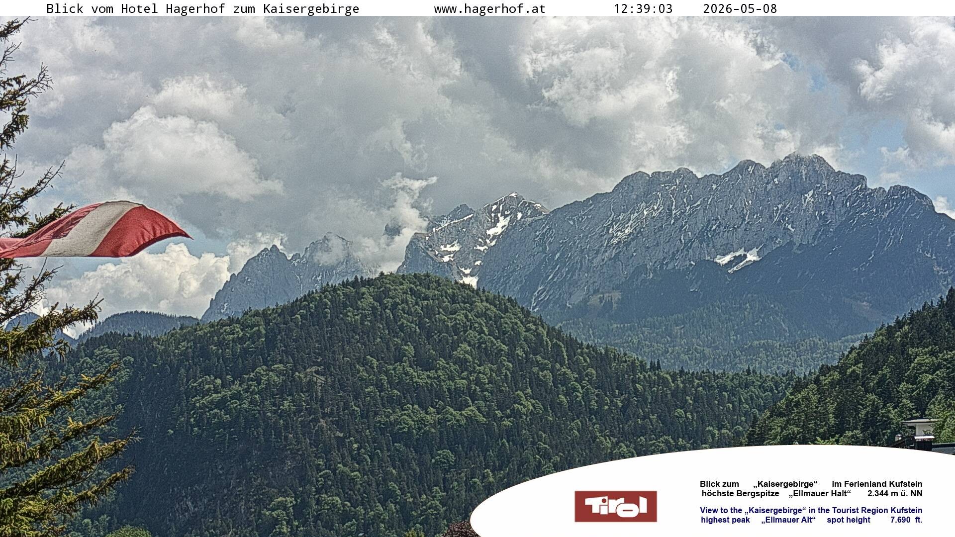 Archiv Foto Webcam Blick aufs Kaisergebirge