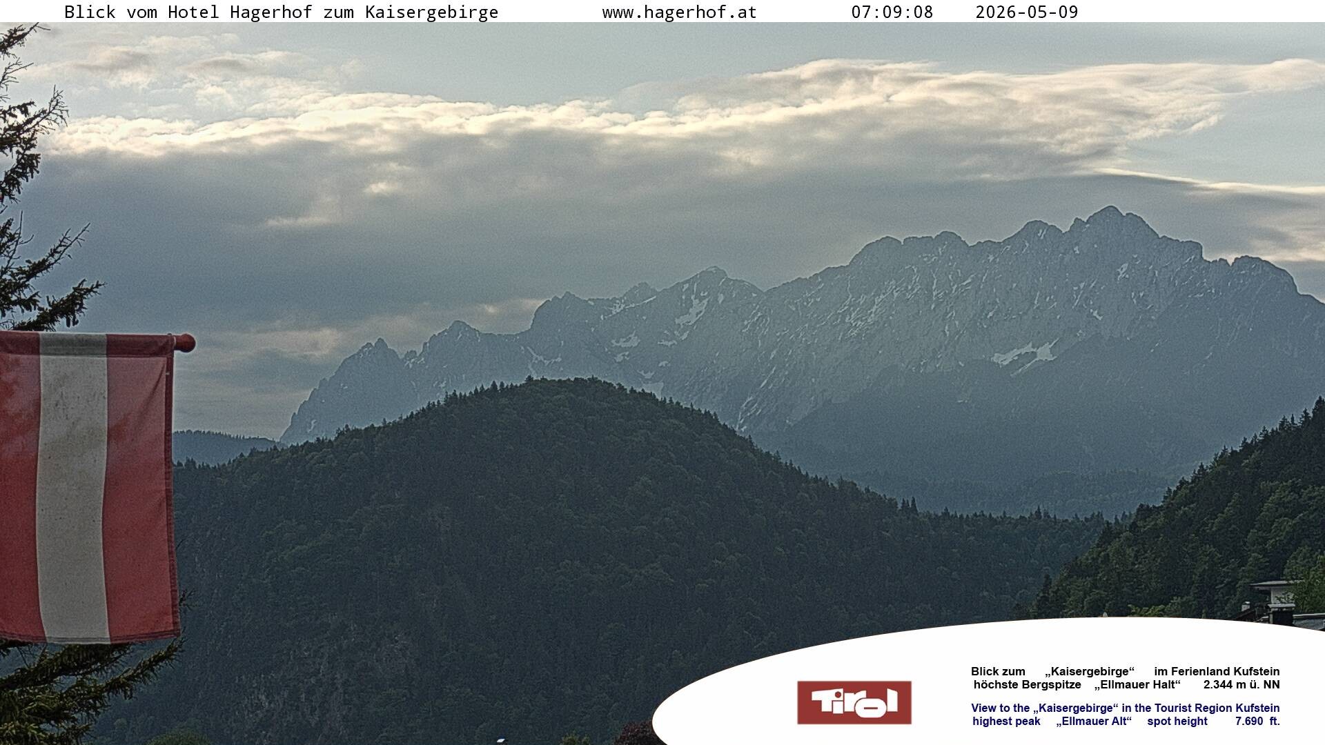 Archiv Foto Webcam Blick aufs Kaisergebirge