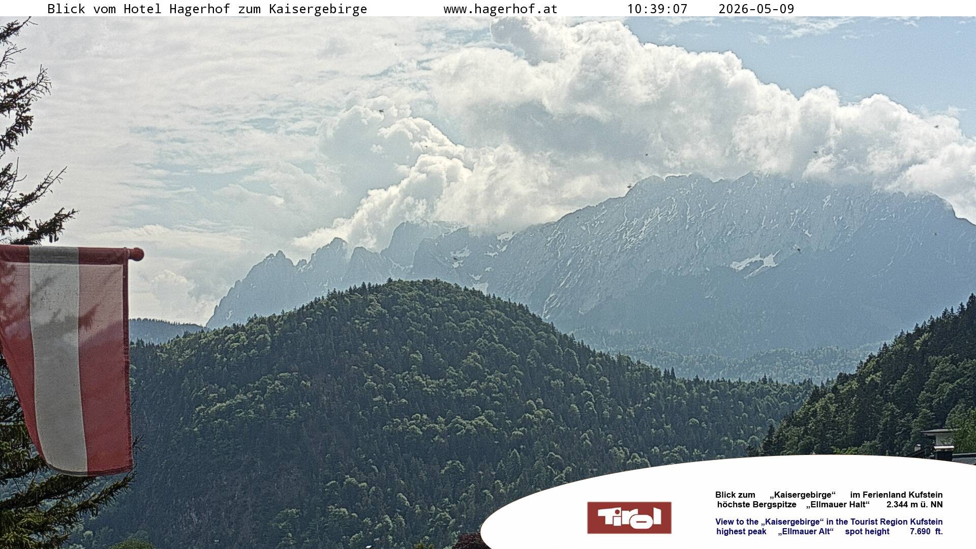 Archiv Foto Webcam Blick aufs Kaisergebirge