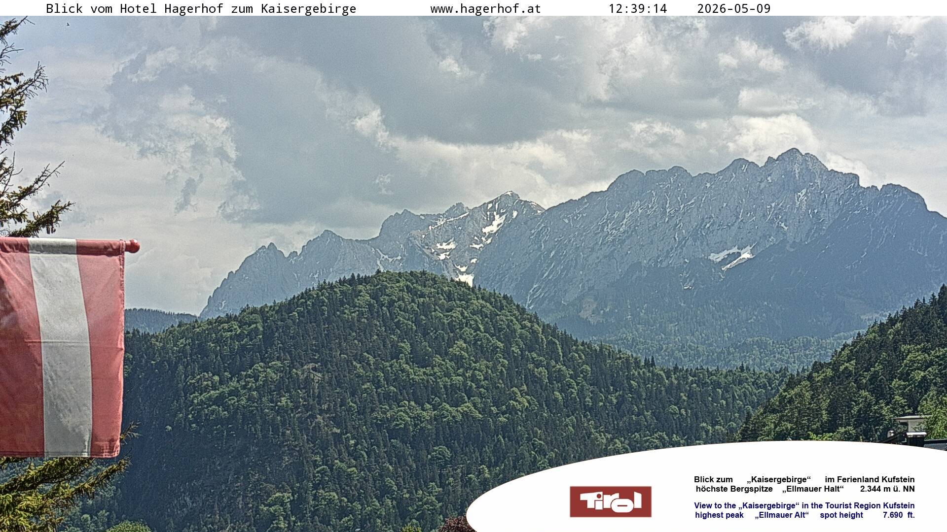 Archiv Foto Webcam Blick aufs Kaisergebirge