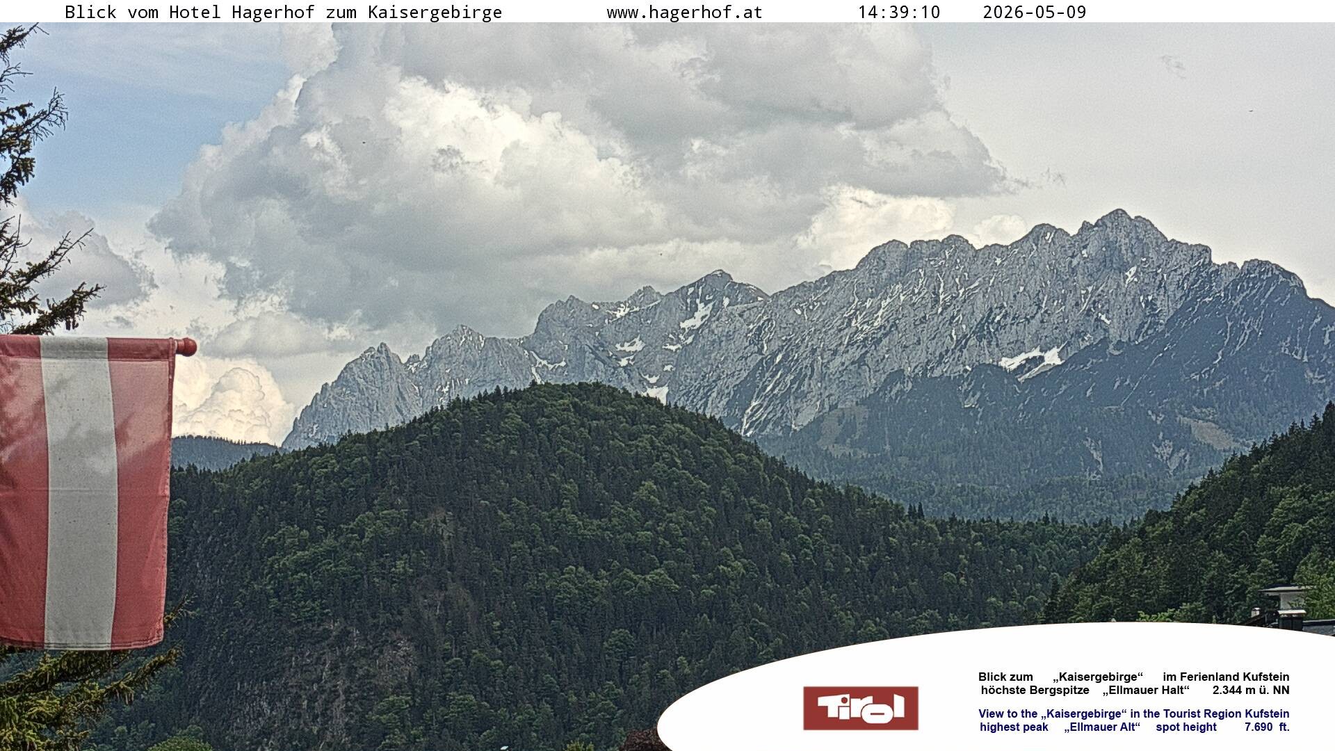 Archiv Foto Webcam Blick aufs Kaisergebirge