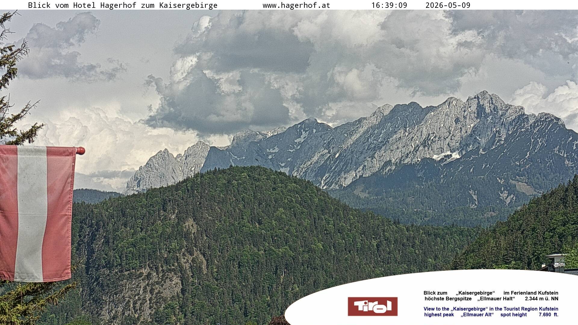 Archiv Foto Webcam Blick aufs Kaisergebirge