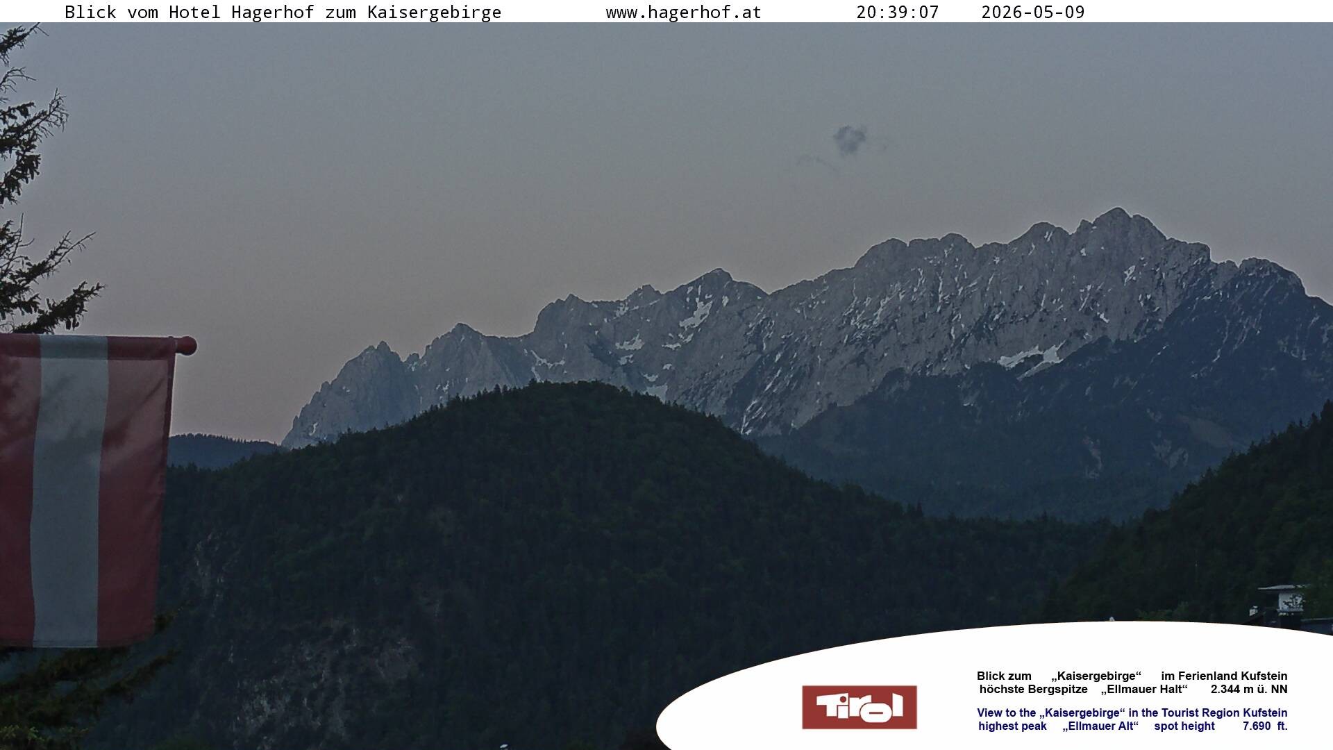 Archiv Foto Webcam Blick aufs Kaisergebirge