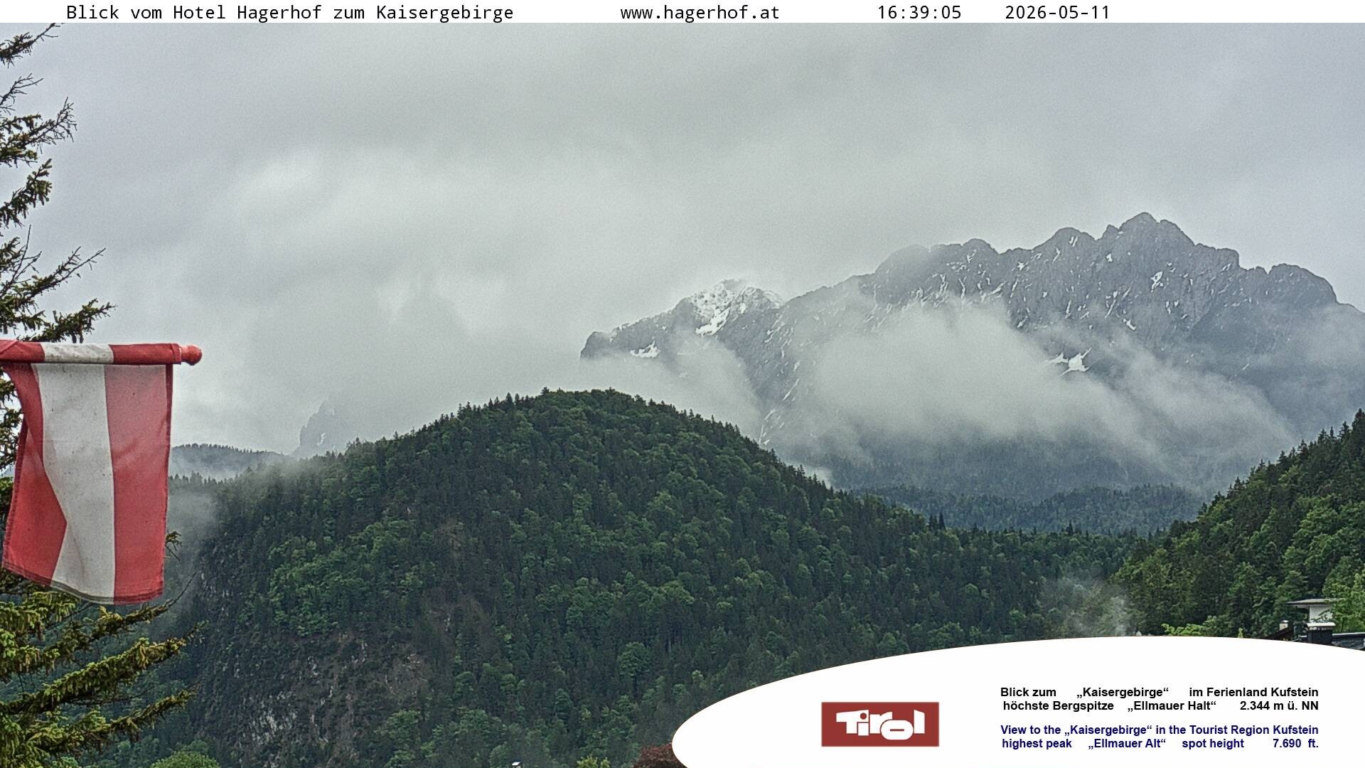 Archiv Foto Webcam Blick aufs Kaisergebirge
