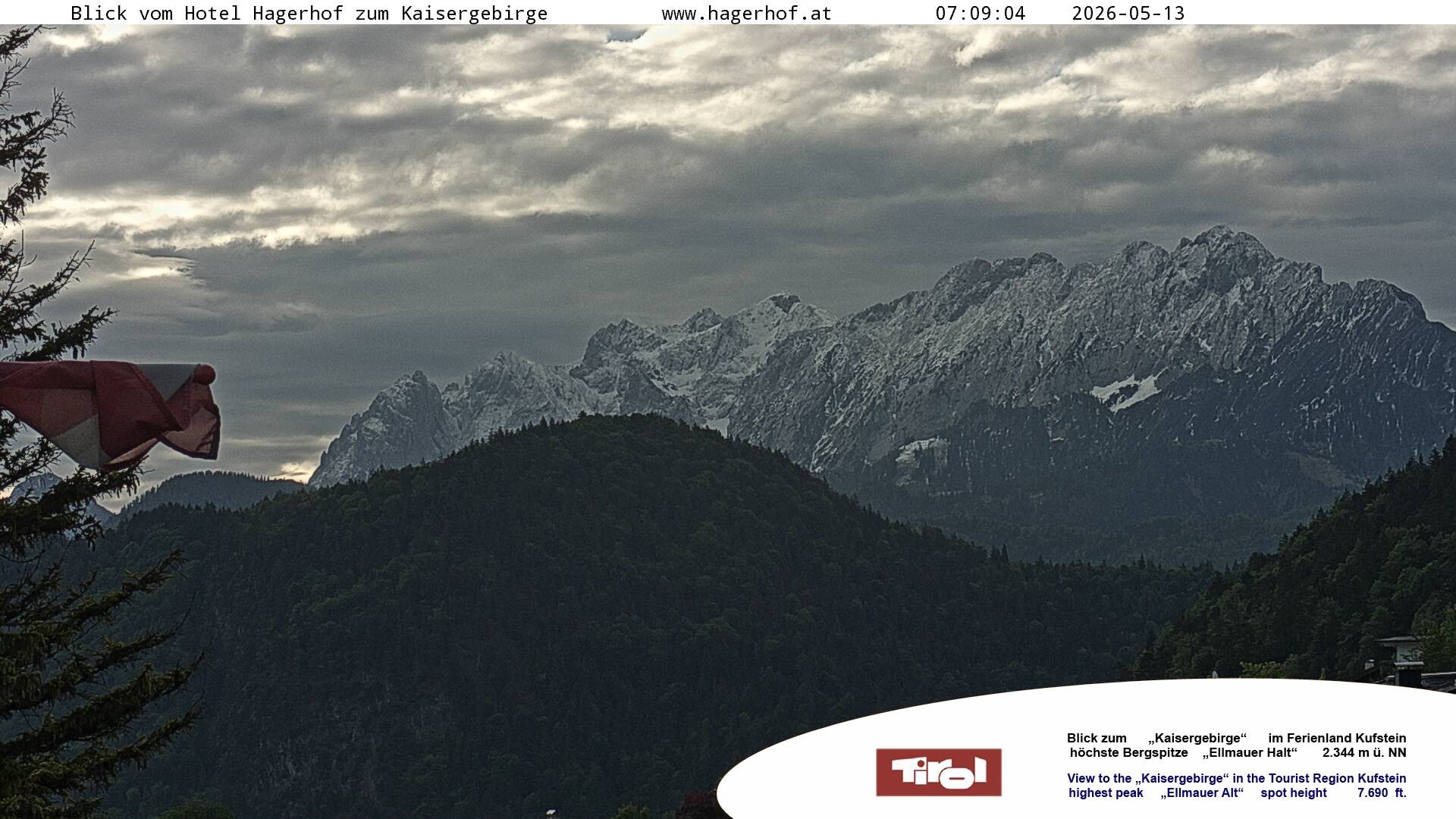 Archiv Foto Webcam Blick aufs Kaisergebirge