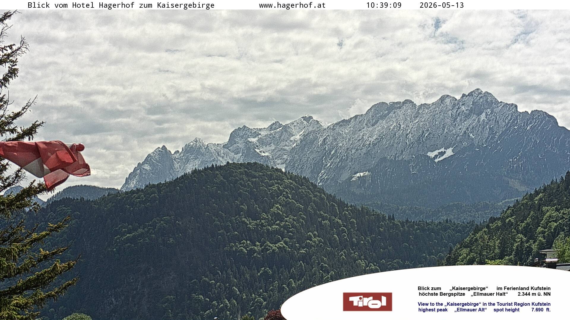 Archiv Foto Webcam Blick aufs Kaisergebirge