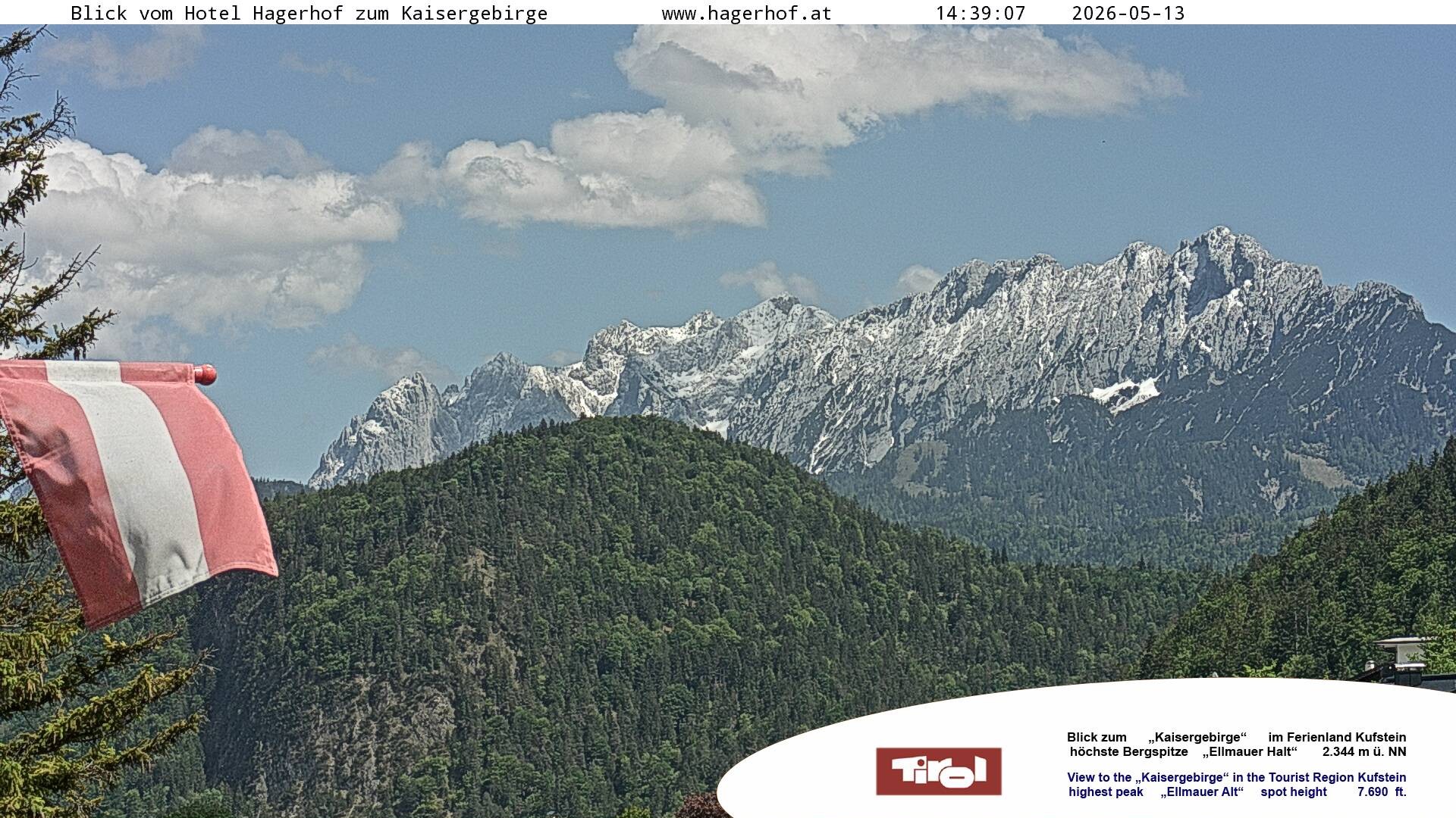 Archiv Foto Webcam Blick aufs Kaisergebirge