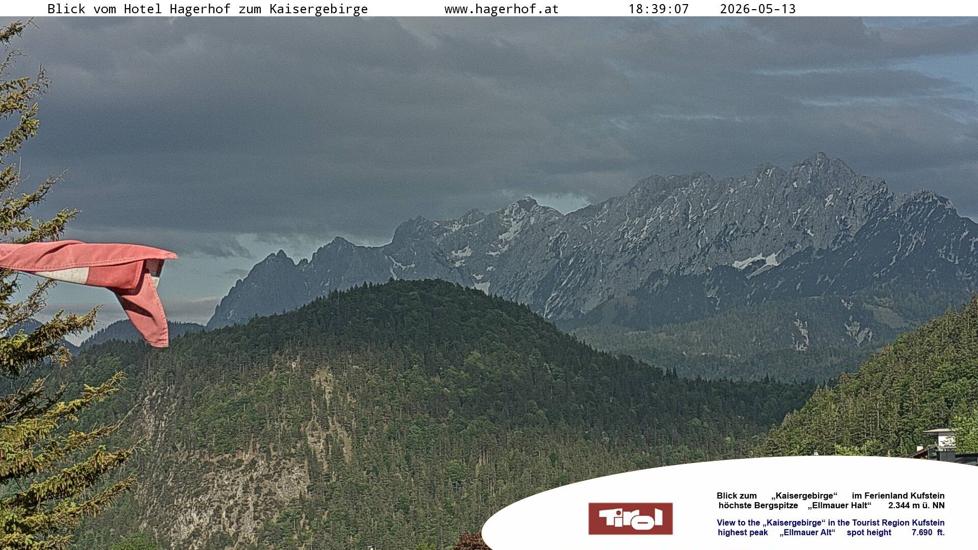 Archiv Foto Webcam Blick aufs Kaisergebirge