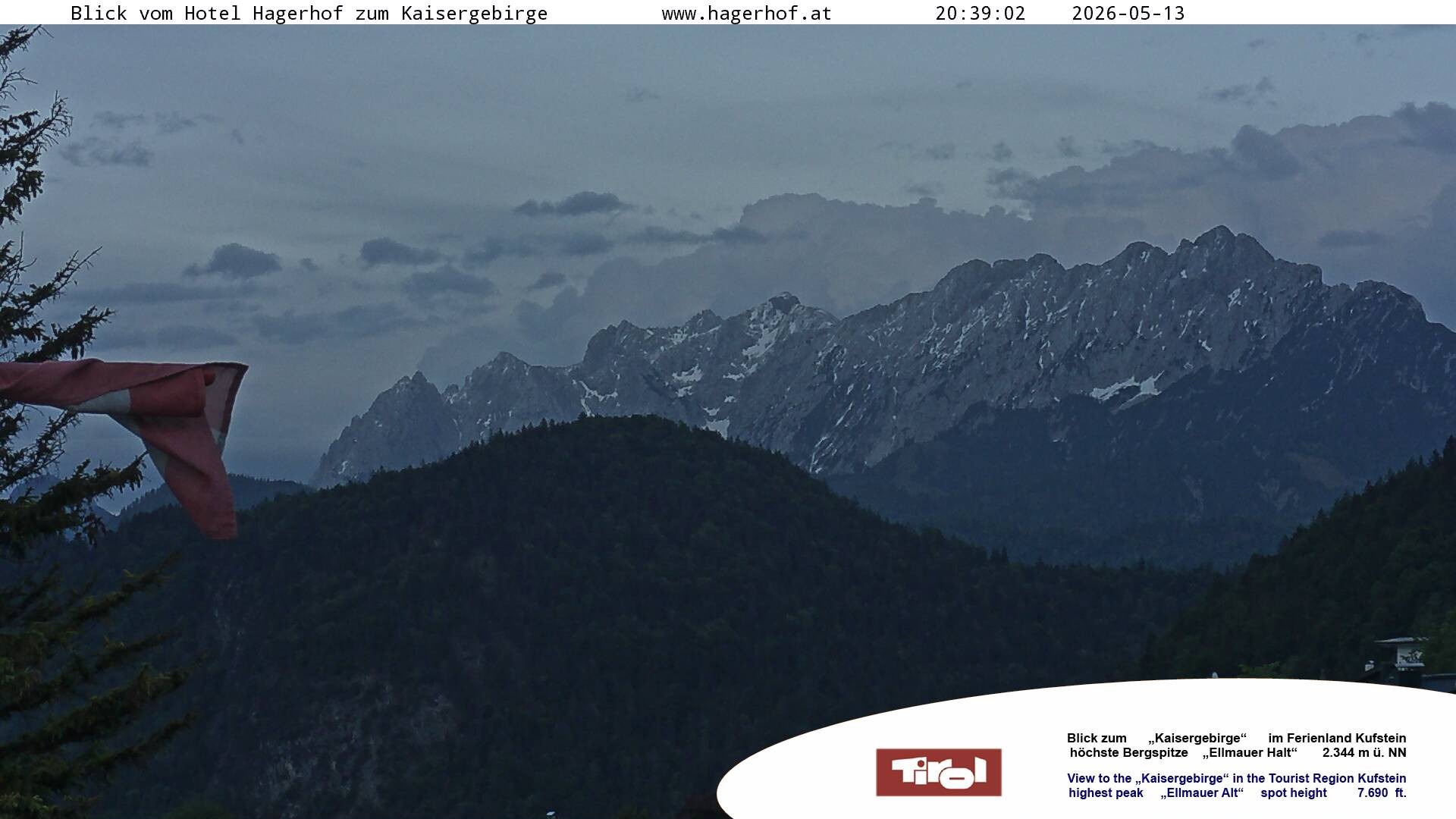 Archiv Foto Webcam Blick aufs Kaisergebirge
