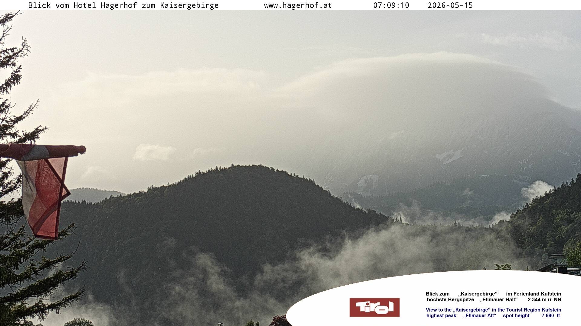 Archiv Foto Webcam Blick aufs Kaisergebirge