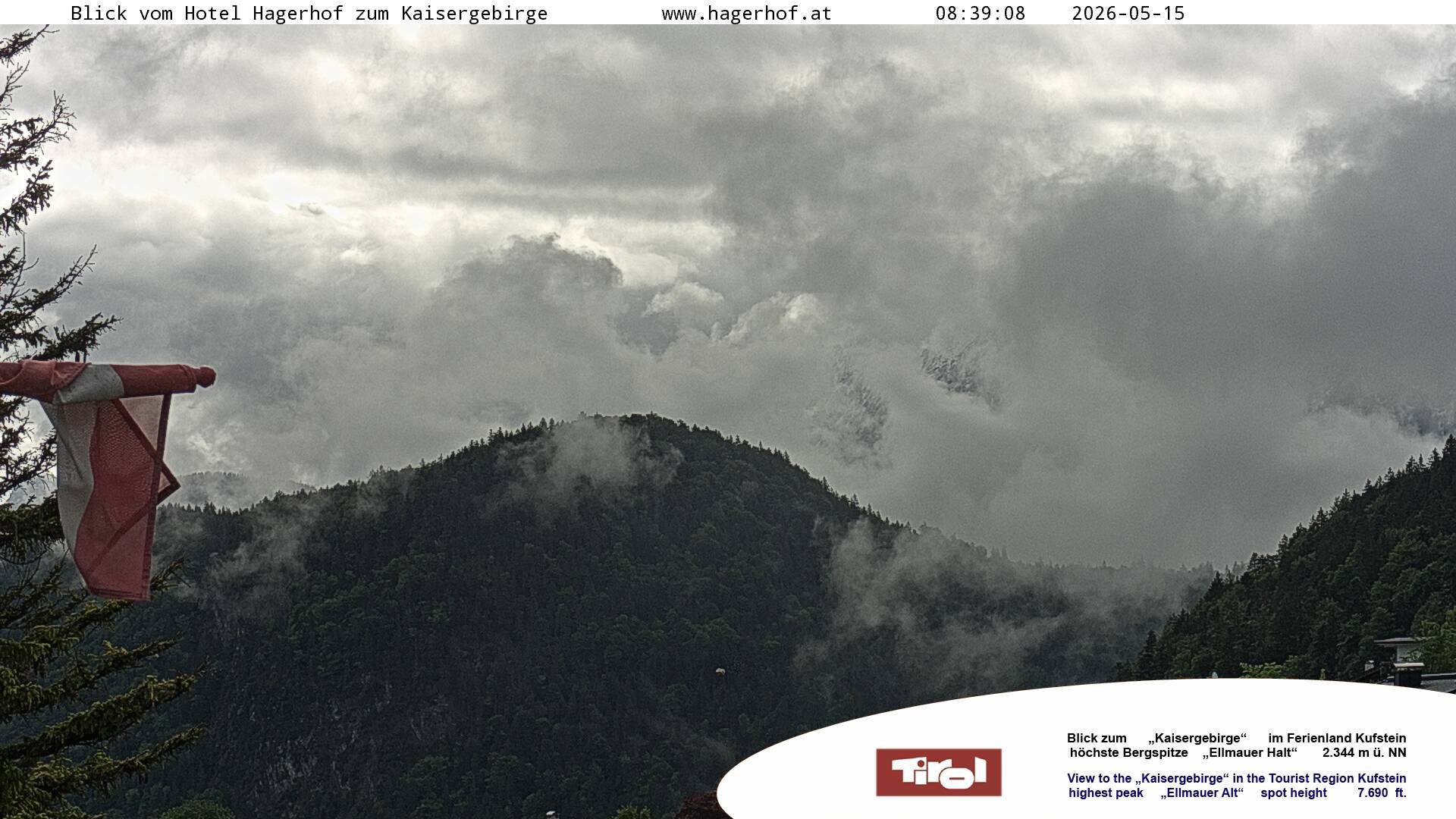 Archiv Foto Webcam Blick aufs Kaisergebirge