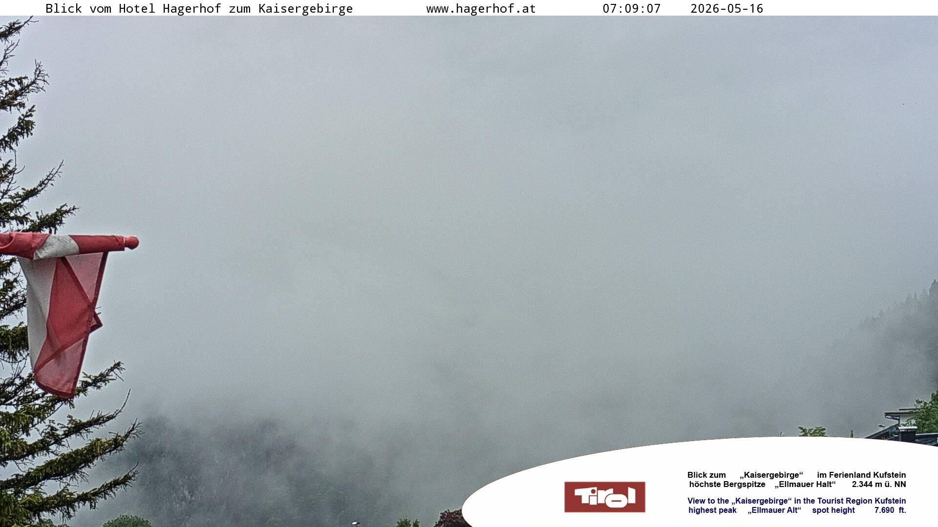 Archiv Foto Webcam Blick aufs Kaisergebirge