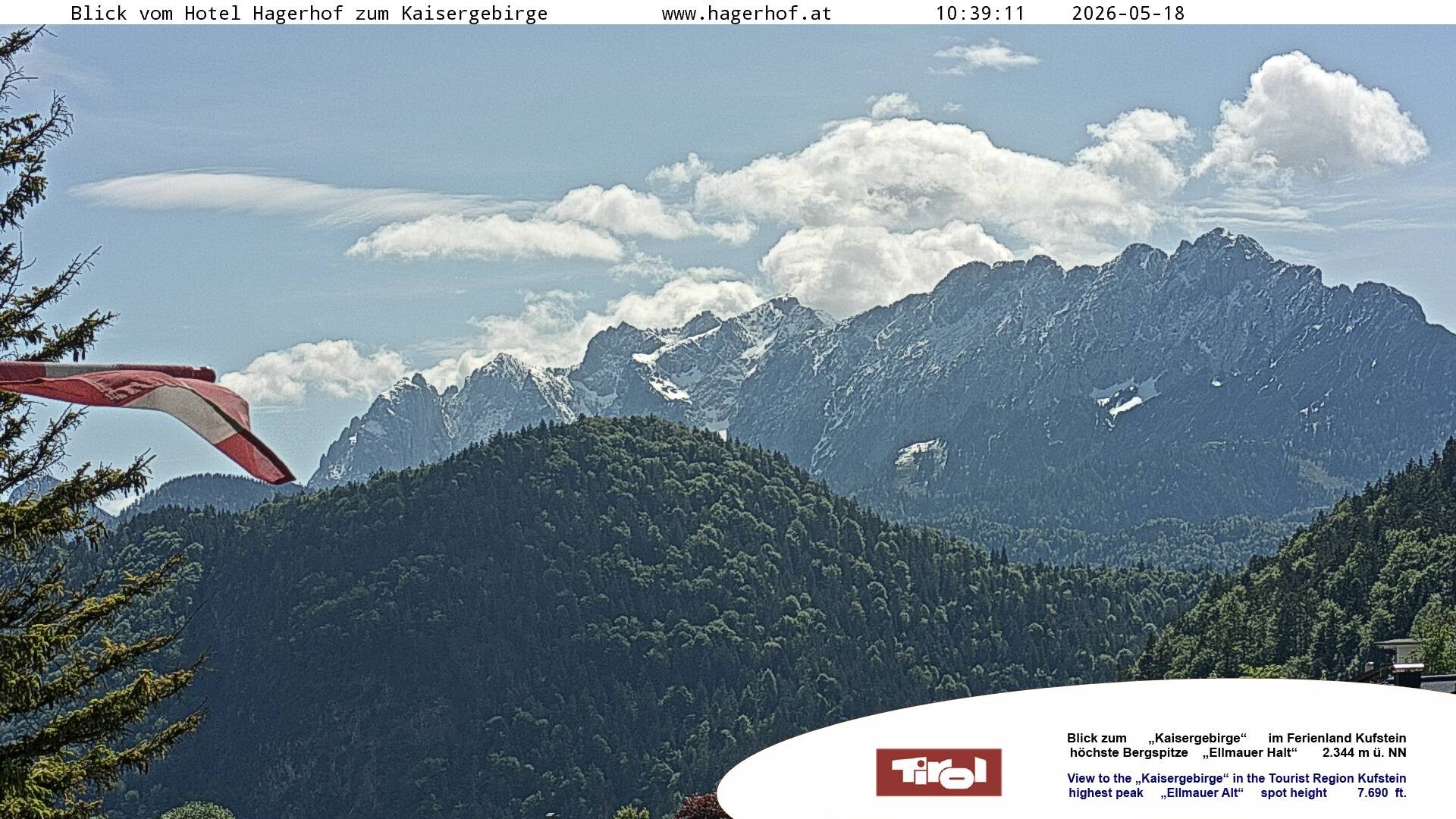 Archiv Foto Webcam Blick aufs Kaisergebirge