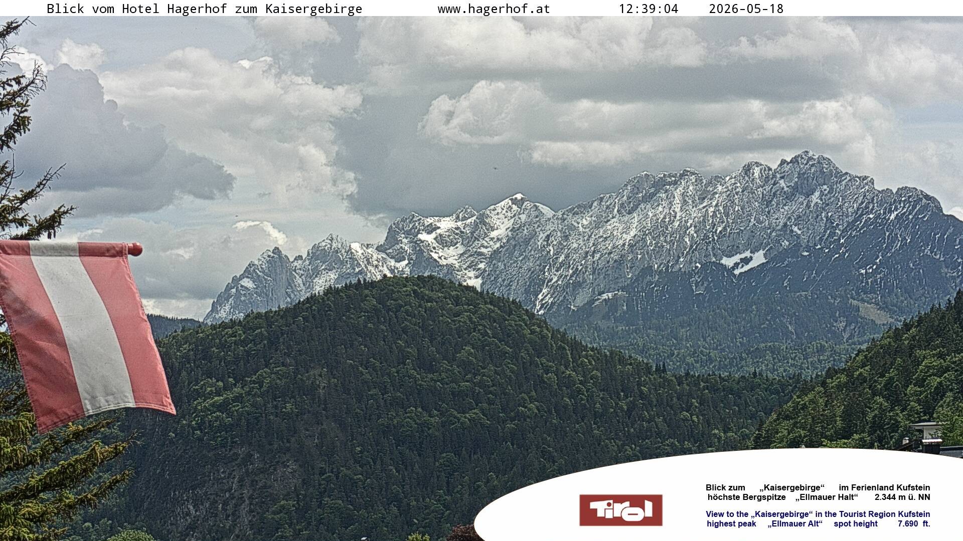 Archiv Foto Webcam Blick aufs Kaisergebirge