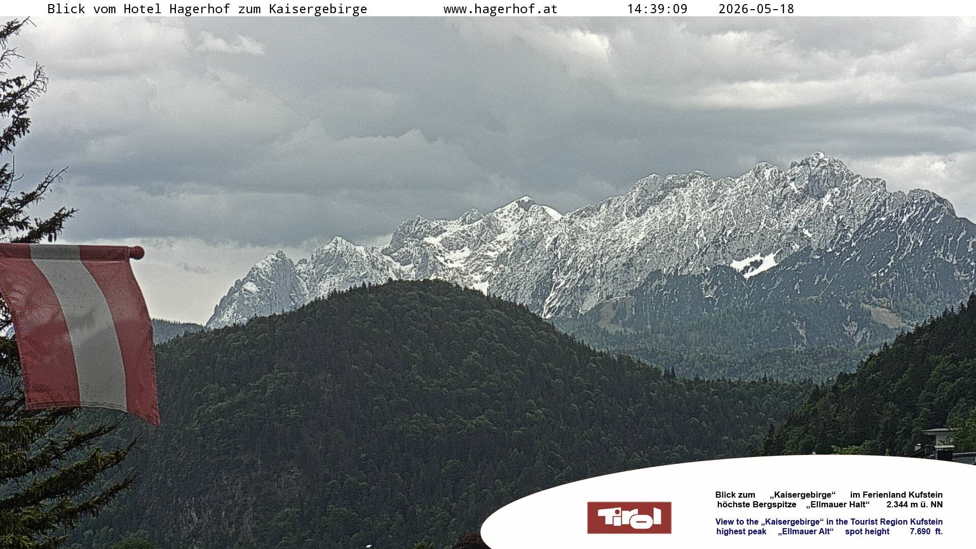 Archiv Foto Webcam Blick aufs Kaisergebirge