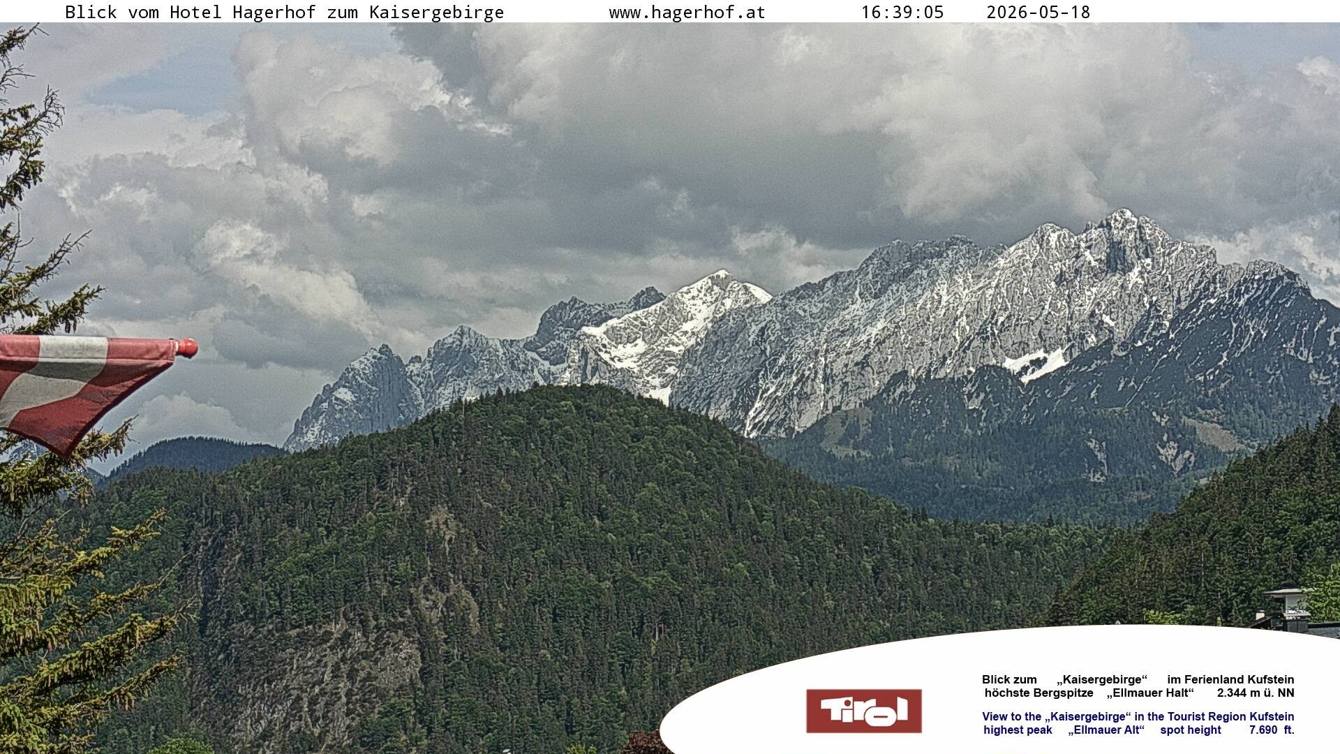 Archiv Foto Webcam Blick aufs Kaisergebirge