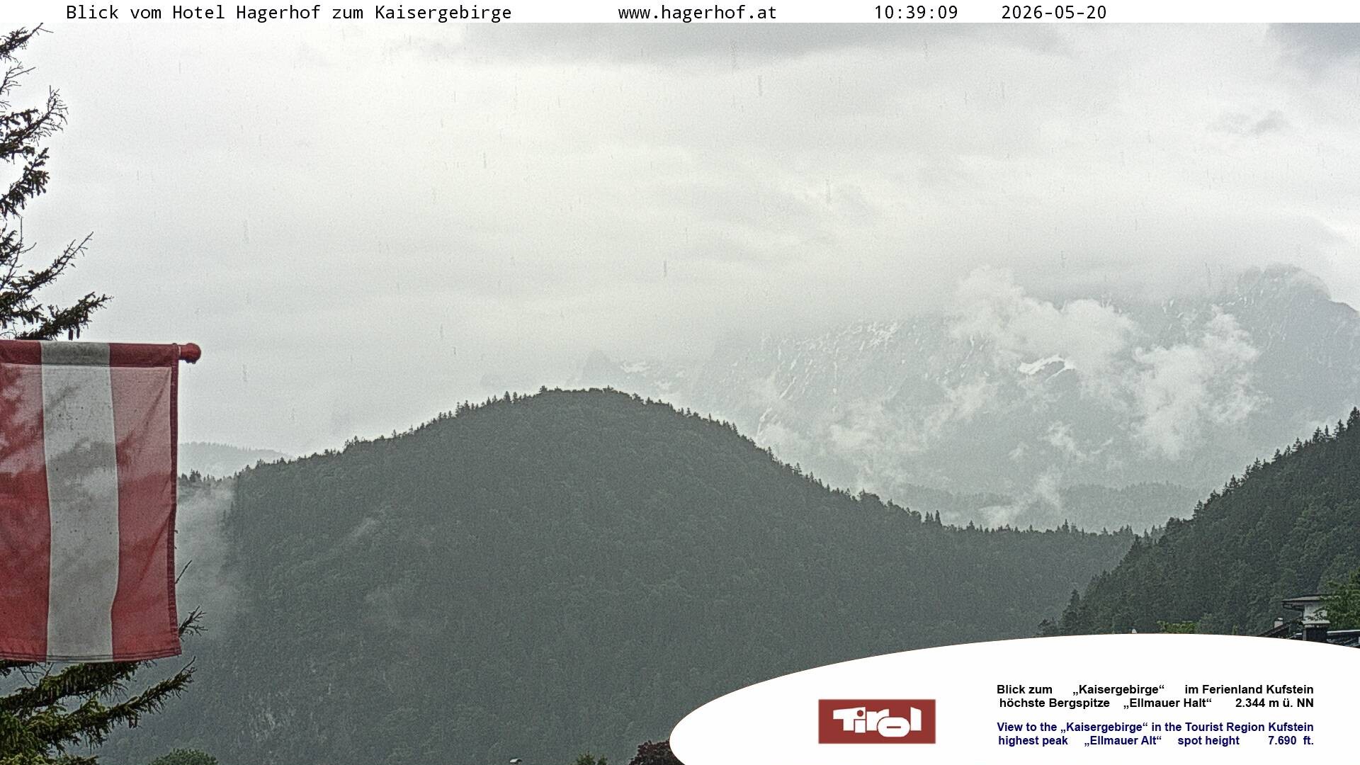 Archiv Foto Webcam Blick aufs Kaisergebirge