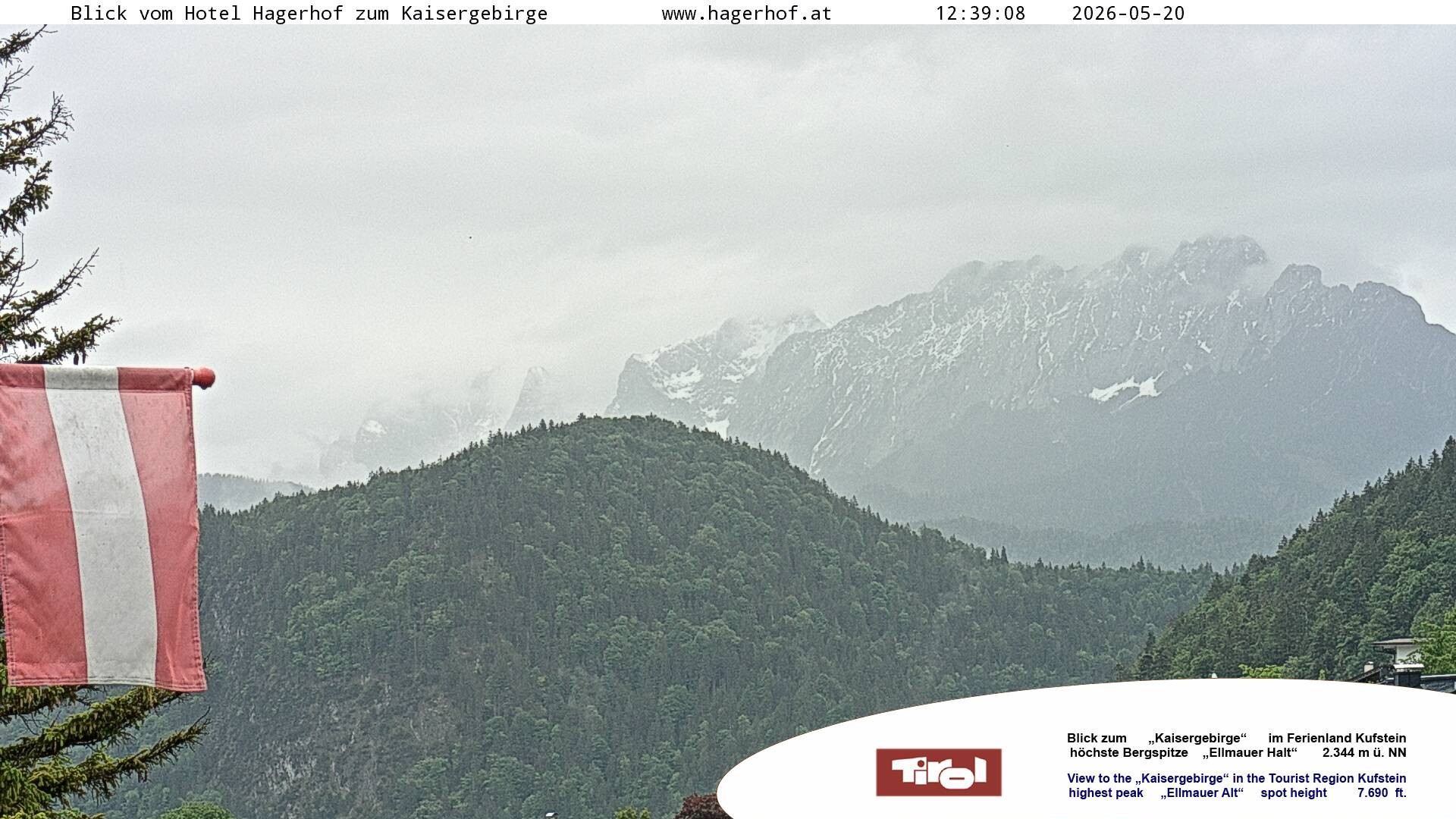 Archiv Foto Webcam Blick aufs Kaisergebirge