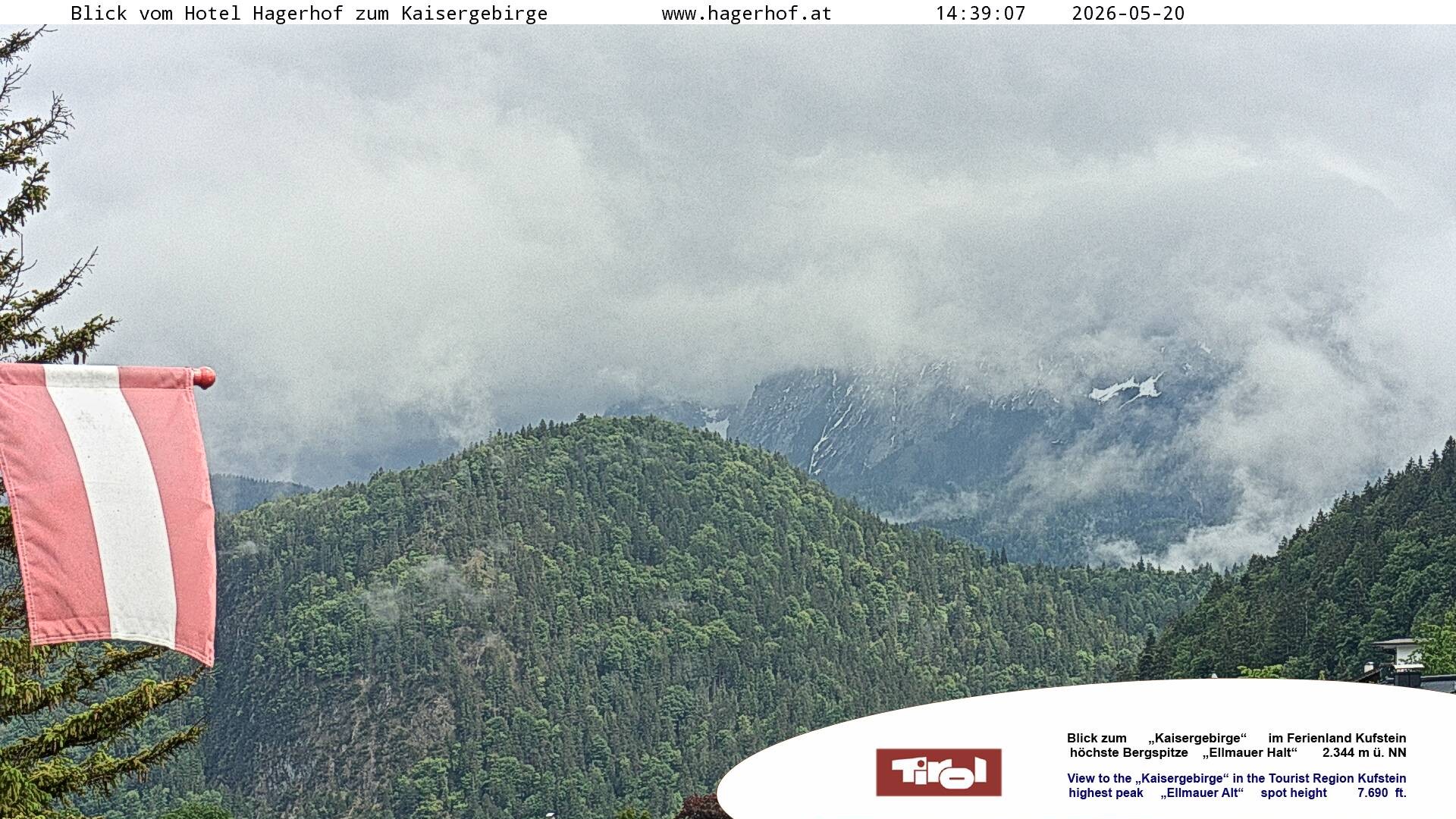 Archiv Foto Webcam Blick aufs Kaisergebirge