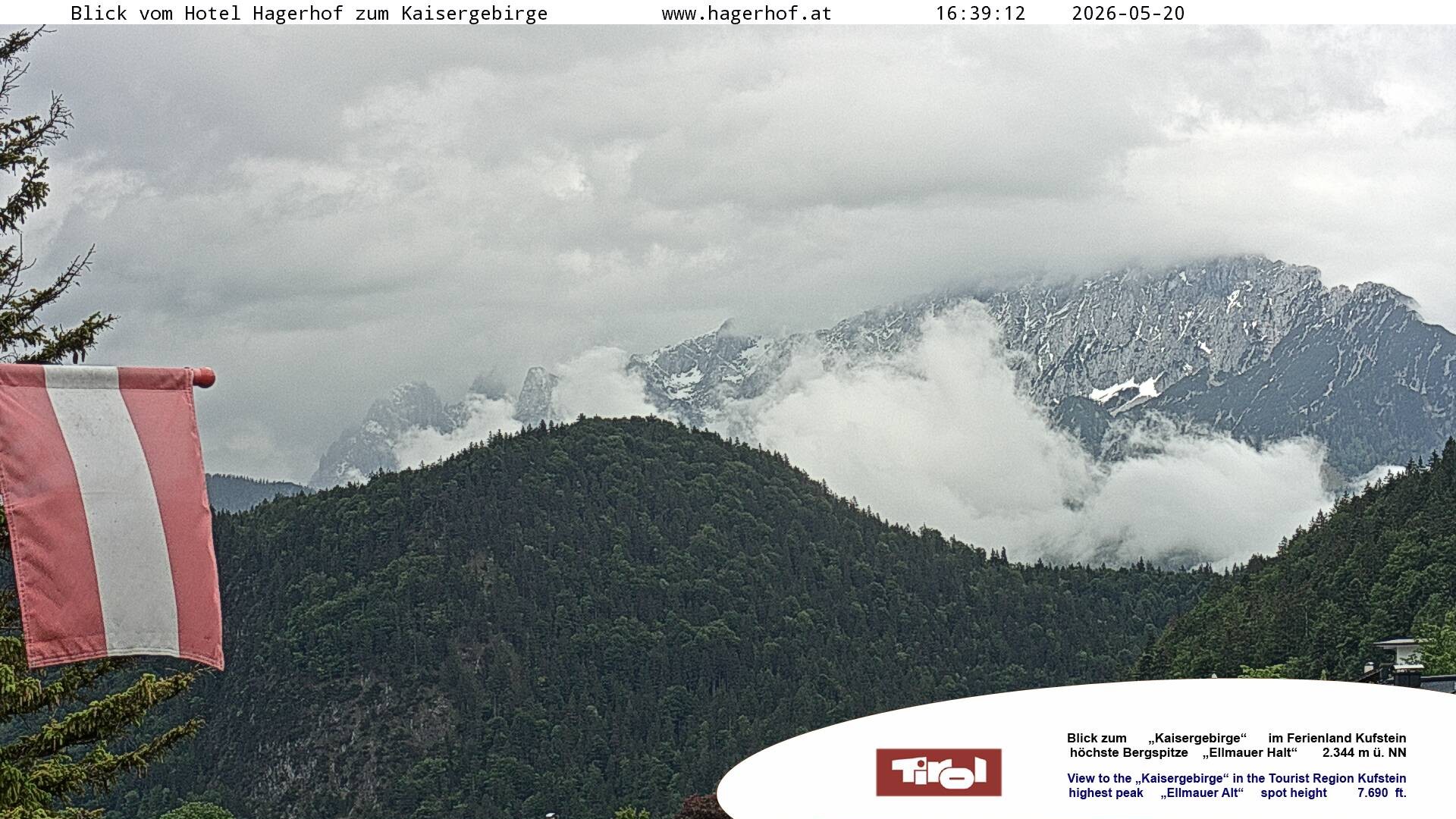 Archiv Foto Webcam Blick aufs Kaisergebirge