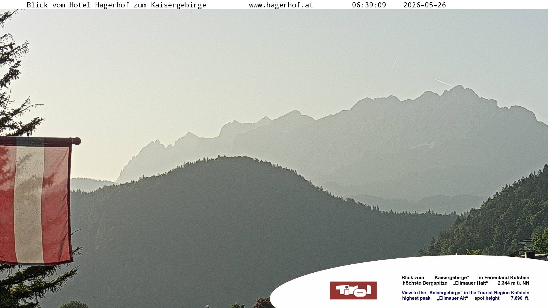 Archiv Foto Webcam Blick aufs Kaisergebirge
