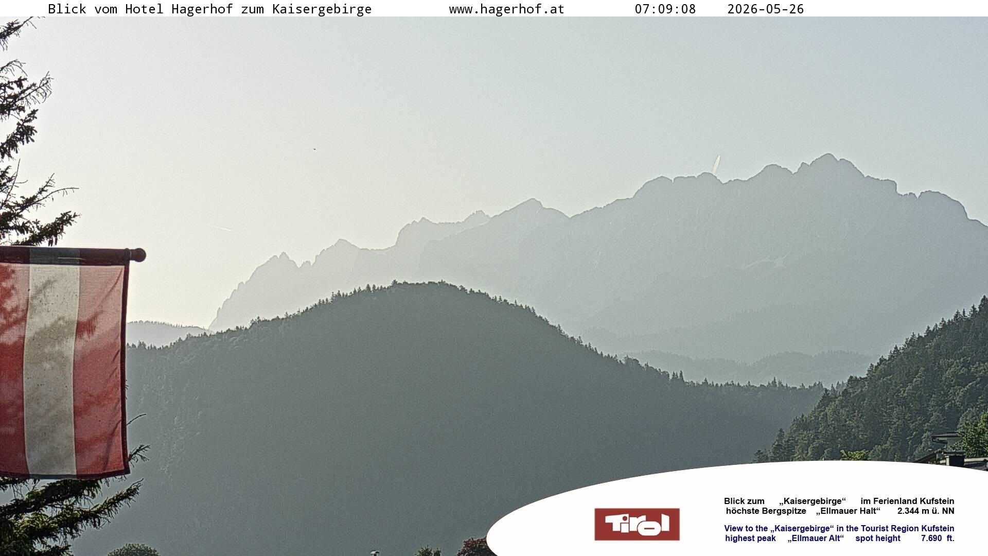 Archiv Foto Webcam Blick aufs Kaisergebirge