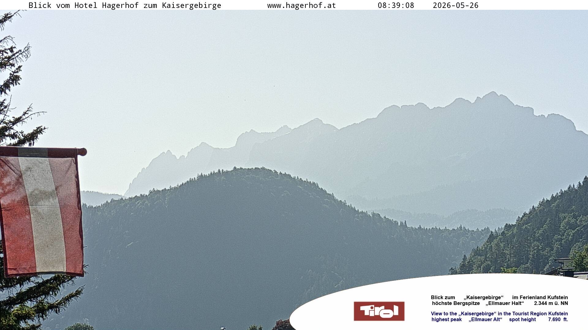 Archiv Foto Webcam Blick aufs Kaisergebirge