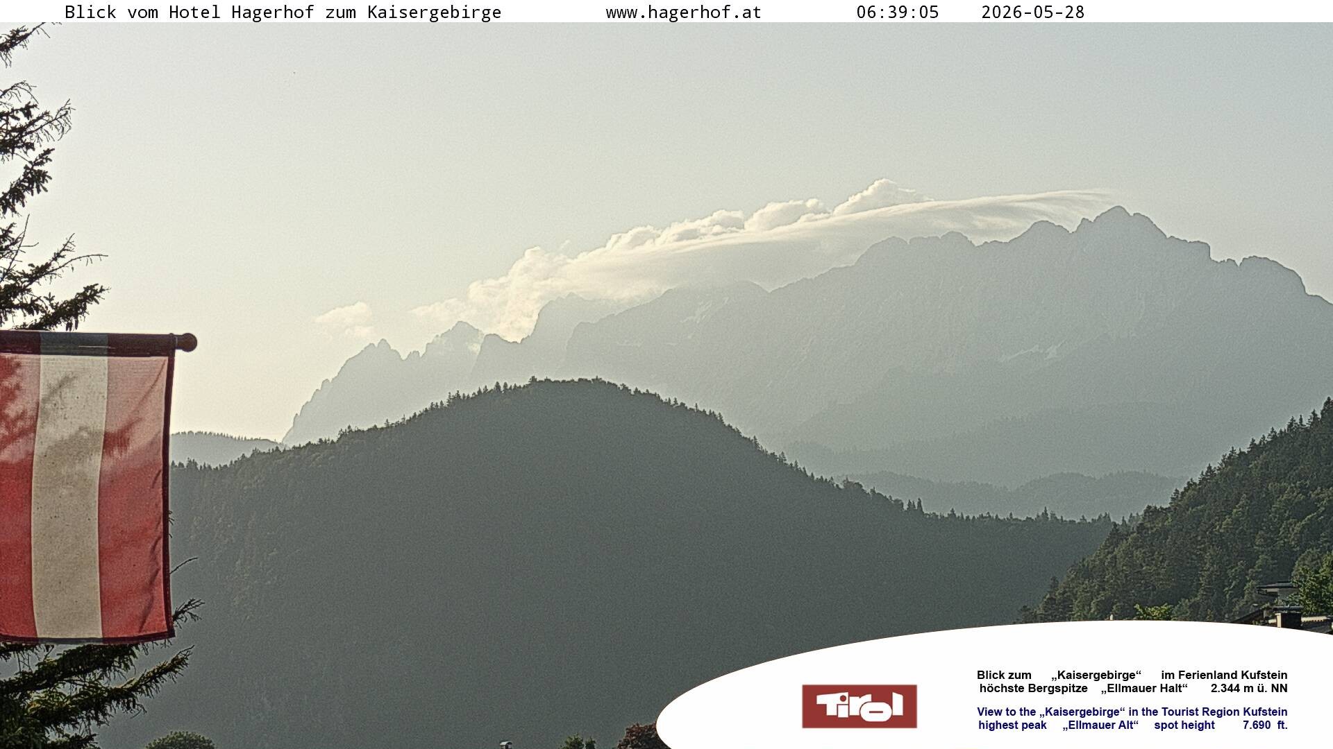 Archiv Foto Webcam Blick aufs Kaisergebirge
