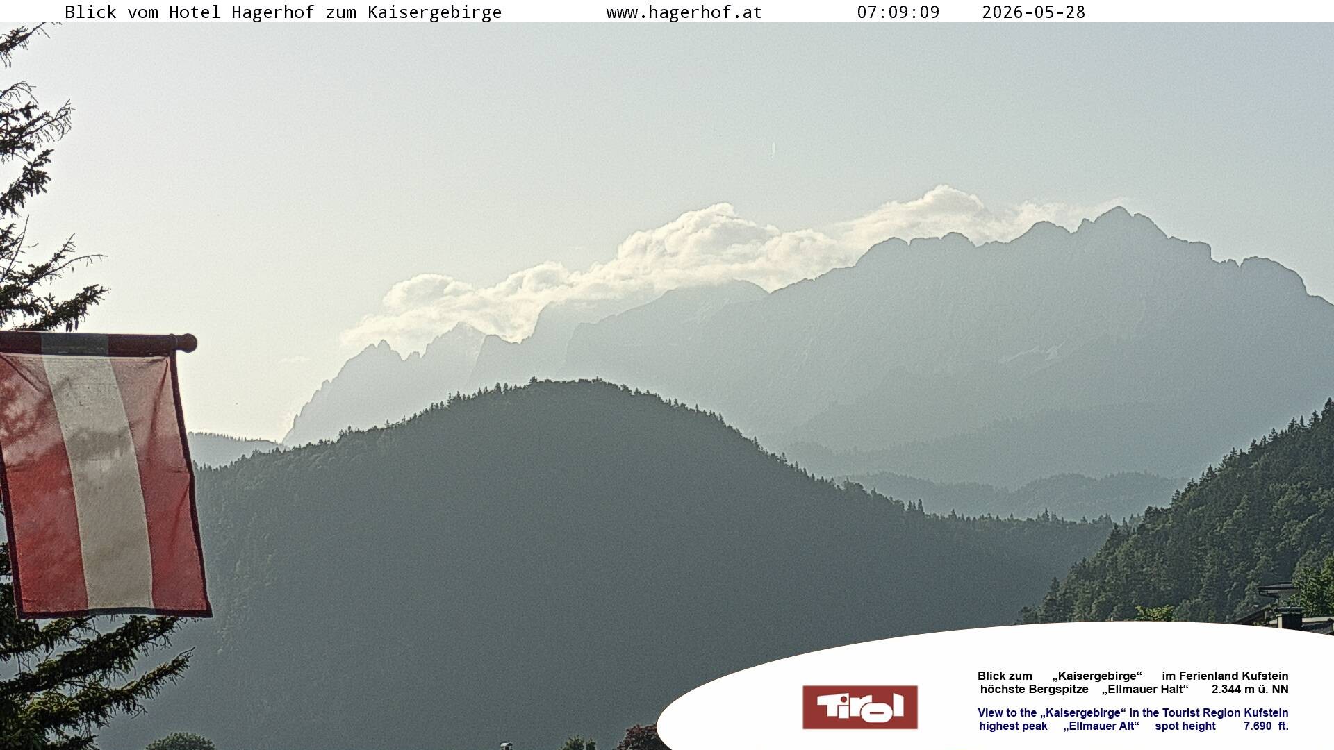 Archiv Foto Webcam Blick aufs Kaisergebirge