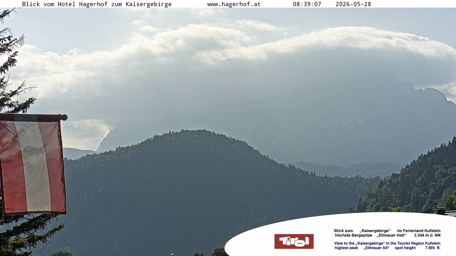 Archiv Foto Webcam Blick aufs Kaisergebirge