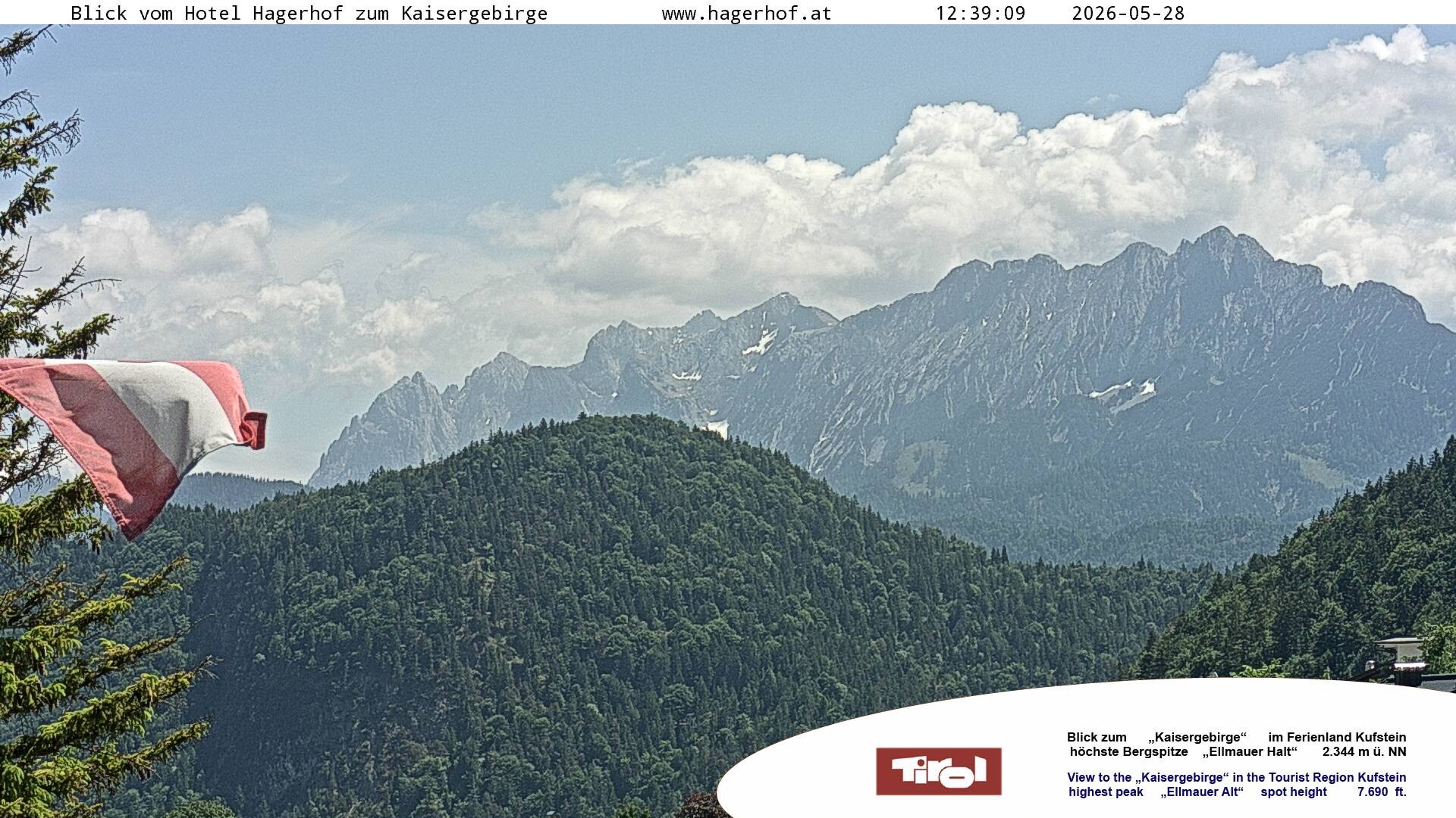 Archiv Foto Webcam Blick aufs Kaisergebirge