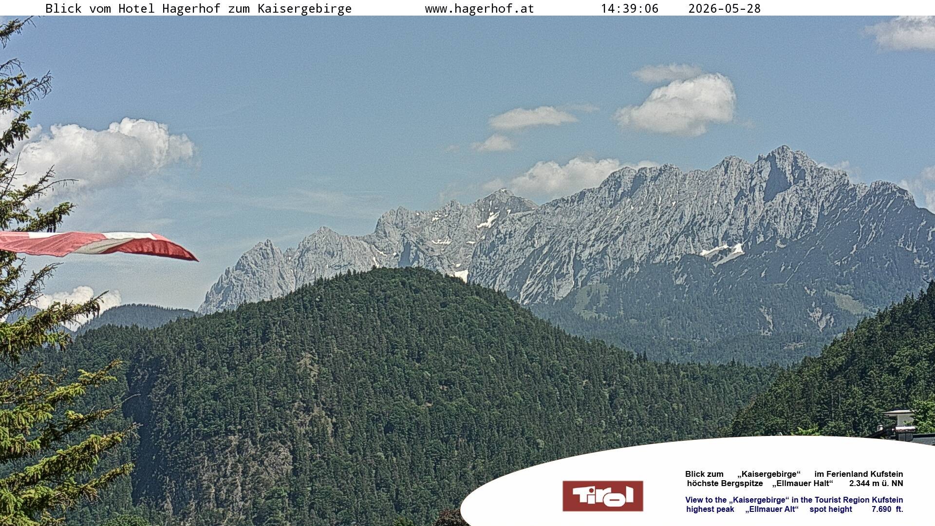 Archiv Foto Webcam Blick aufs Kaisergebirge