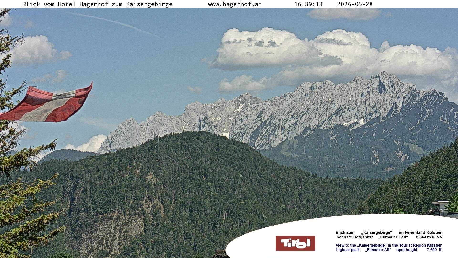 Archiv Foto Webcam Blick aufs Kaisergebirge