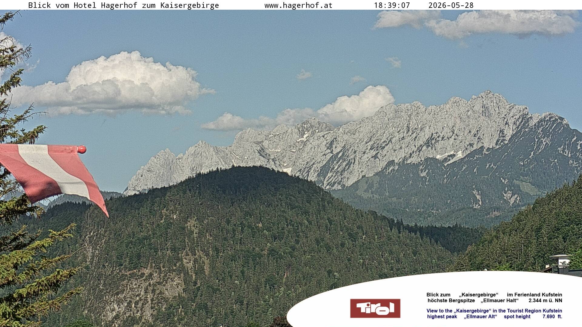 Archiv Foto Webcam Blick aufs Kaisergebirge