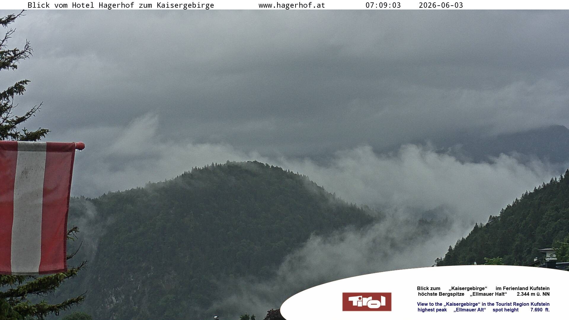 Archiv Foto Webcam Blick aufs Kaisergebirge